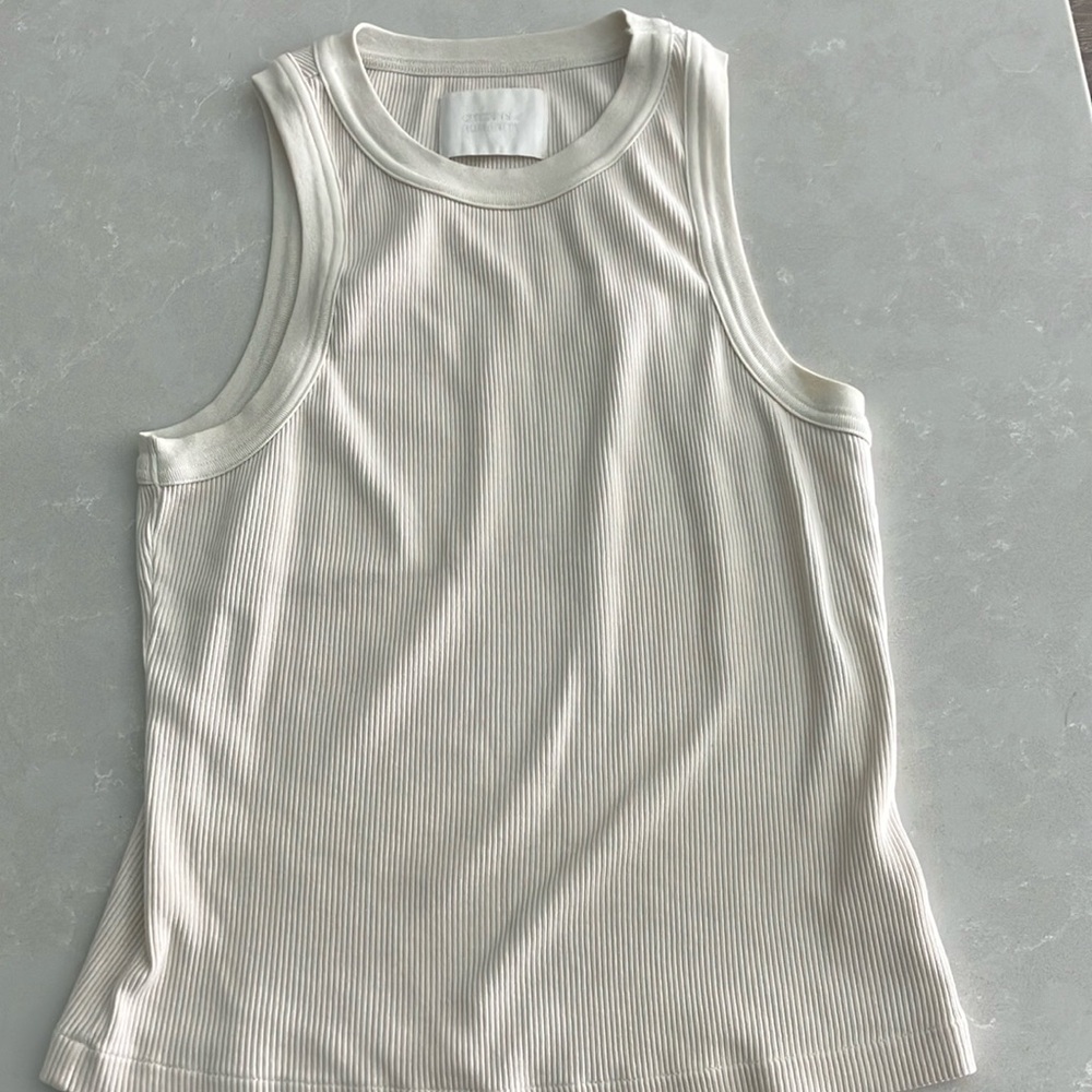 Women's Cream Sleeveless Top